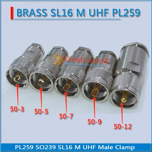 Imagen 2 del producto Soldadura de abrazadera macho UHF SL16 PL259 SO239 M RG58 RG142 RG223 RG400 LMR195 RG5 RG6 LMR300 RG304 LMR400 RG8 RG213 RG214 50-9 -3 -5 -7