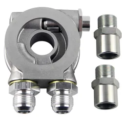 Aluminum AN8 AN10 Oil Cooler Sandwich Plate Filter Adapter Turbo Thermostat Oil Sender Adapter