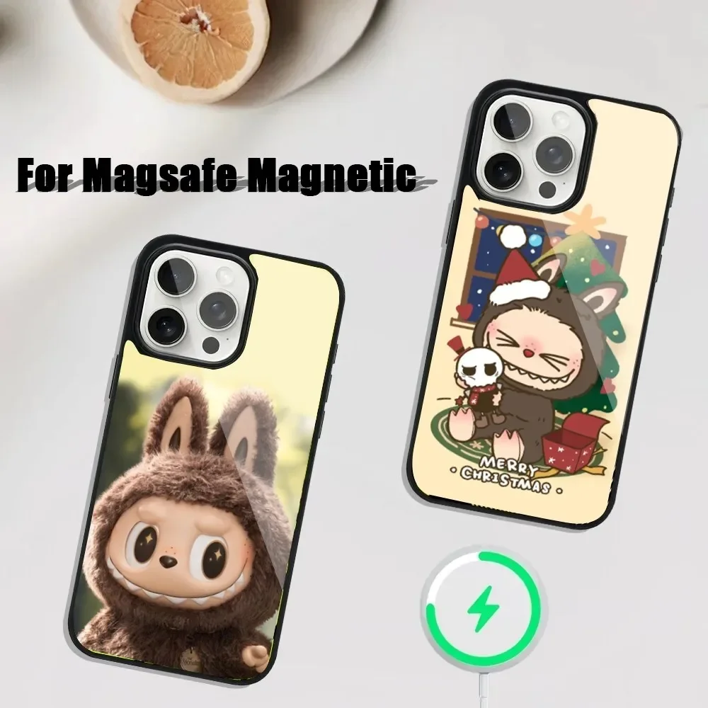 

Cute L-Labubu Phone Case For iPhone 16,15,14,13,12,11,Plus,Pro,Max Mini Magsafe Magnetic Wireless Charging