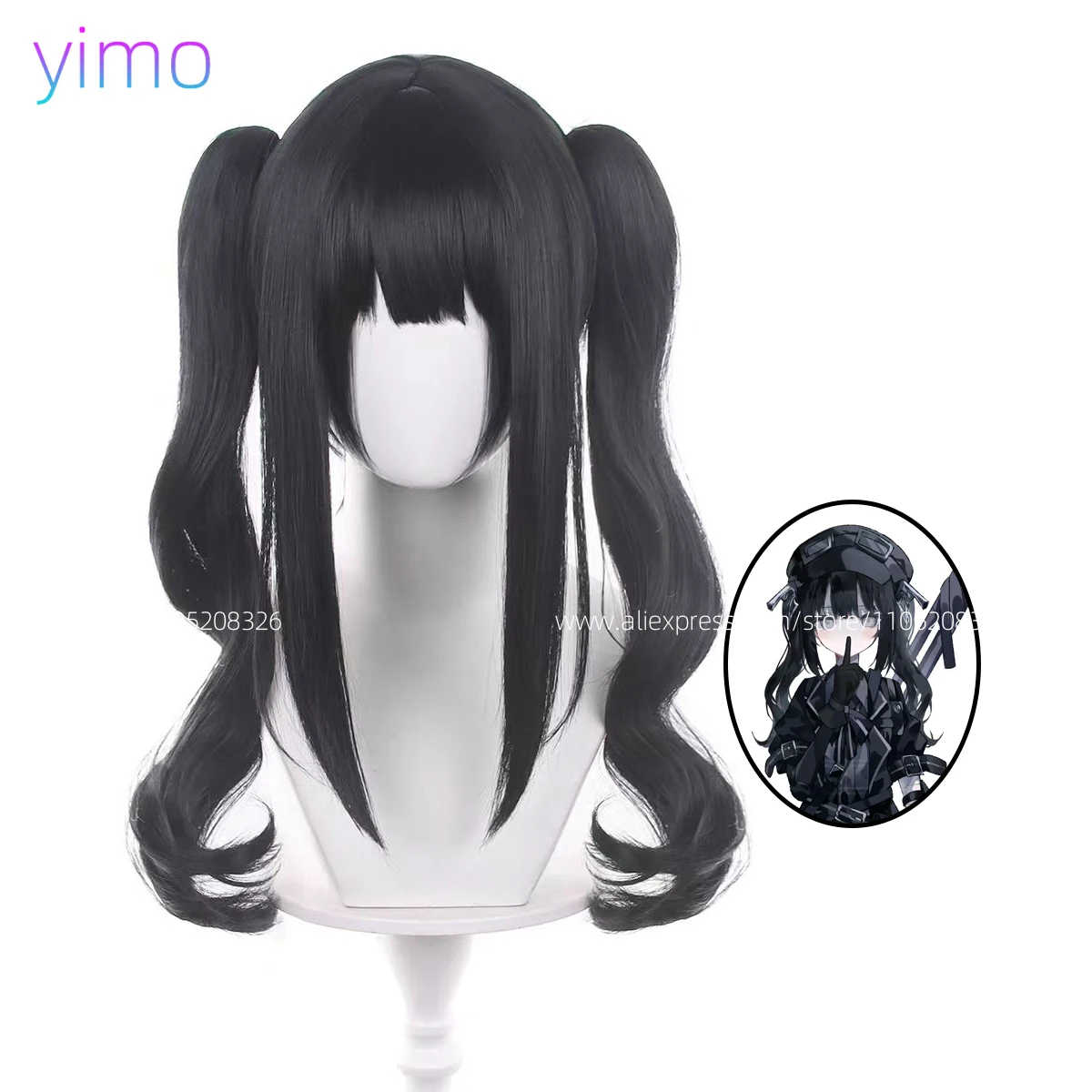

Wii tch Anime Mag iic cal Girl Trial Black Nerica Cosplay Wig
