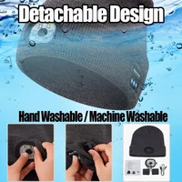 3-in-1 Bluetooth Beanie with Light, 6 LED USB Rechargeable Unisex Headband with Cordless Headphones - Image 3