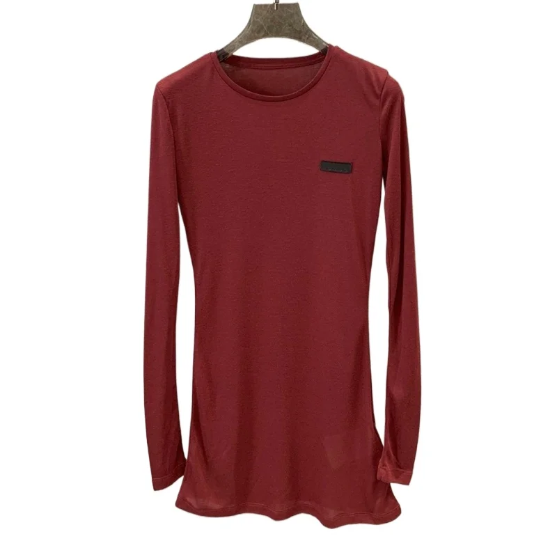 Long Sleeve T Shirt M204388 red Colur Clothing Spring Summer Polo Collar T-shirt Streetwear Embroidery Letter 2024 New