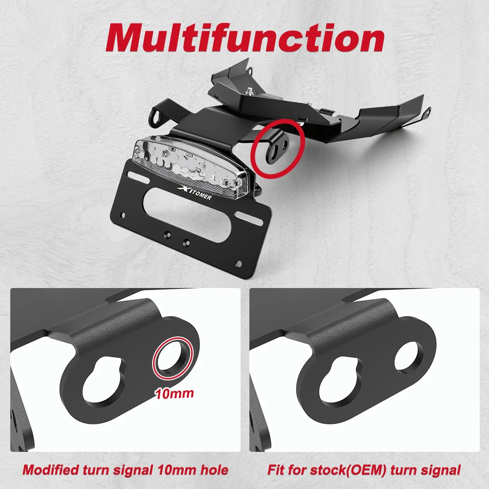 Modeer Support Latéral Extension Béquille Pour BMW F900R 2020-2022 - Plaque D'Extension Noire