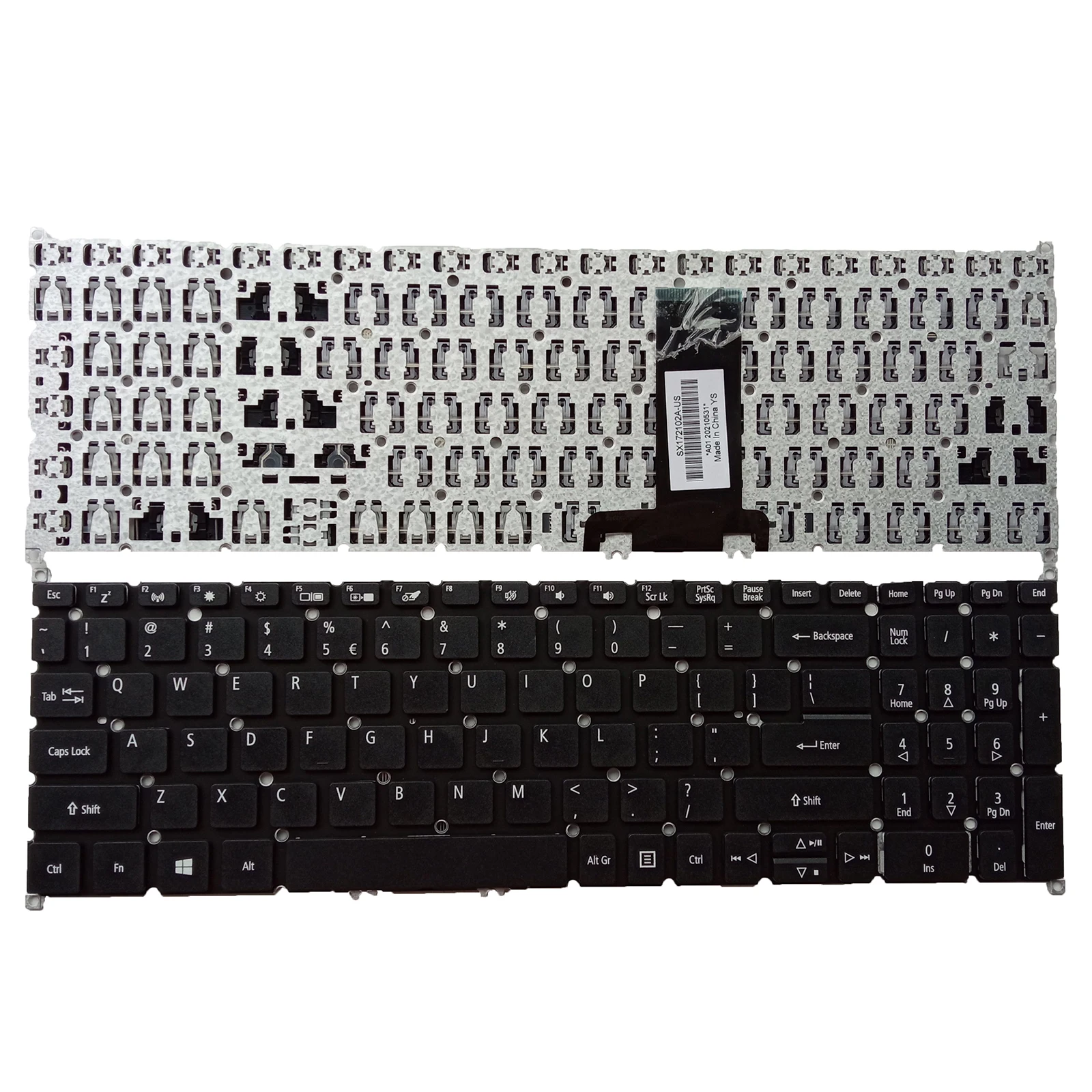 Keyboard for Acer Spin 5 SP515-51N GN Nitro NP515-51 N17W1 Black US NO Backlight