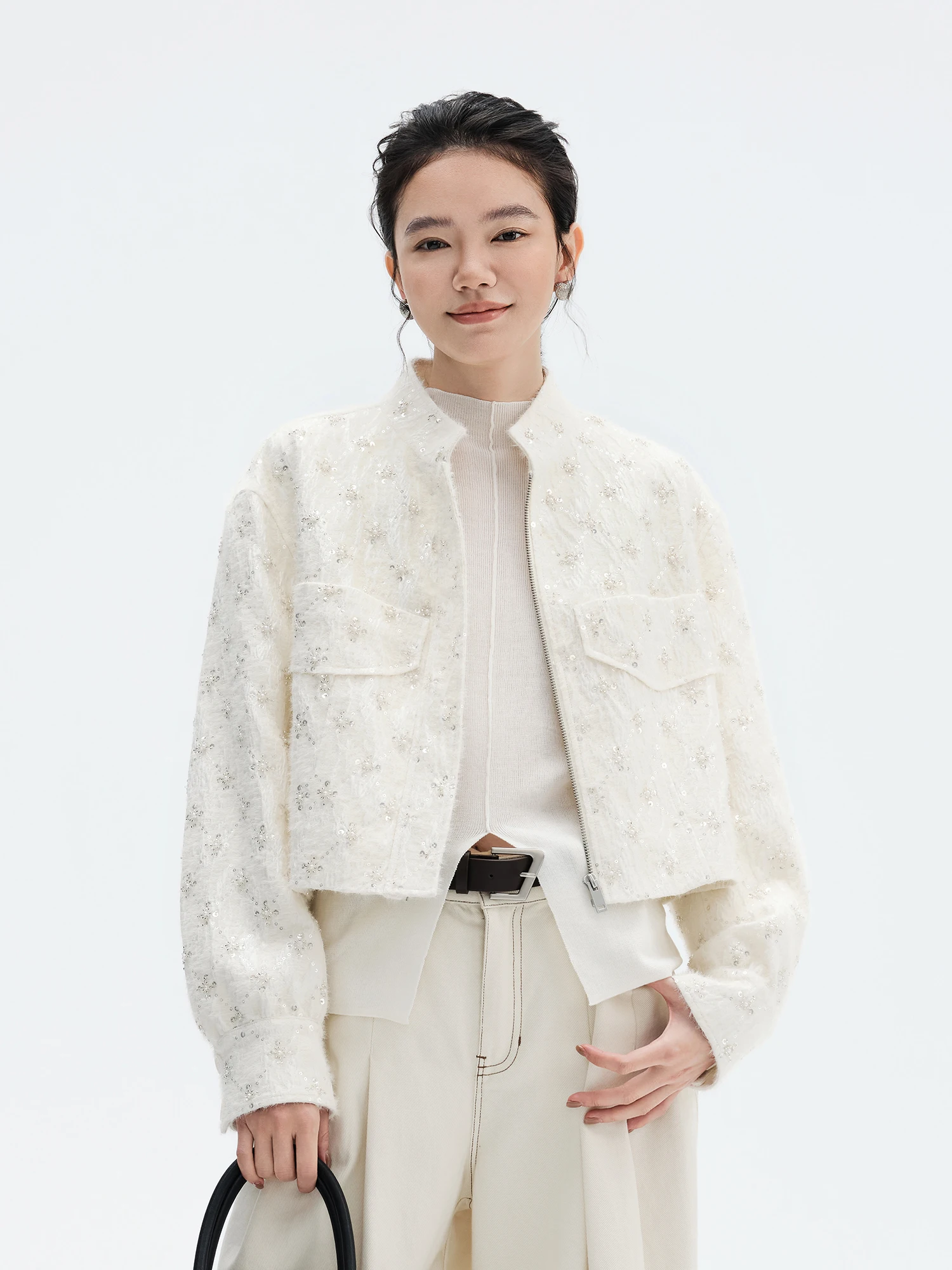

Elegant Half High Neck Women's Base Shirt Silk Comfortable Skin-friendly Knitted Top Spring New Arrival ZK ULER Brand