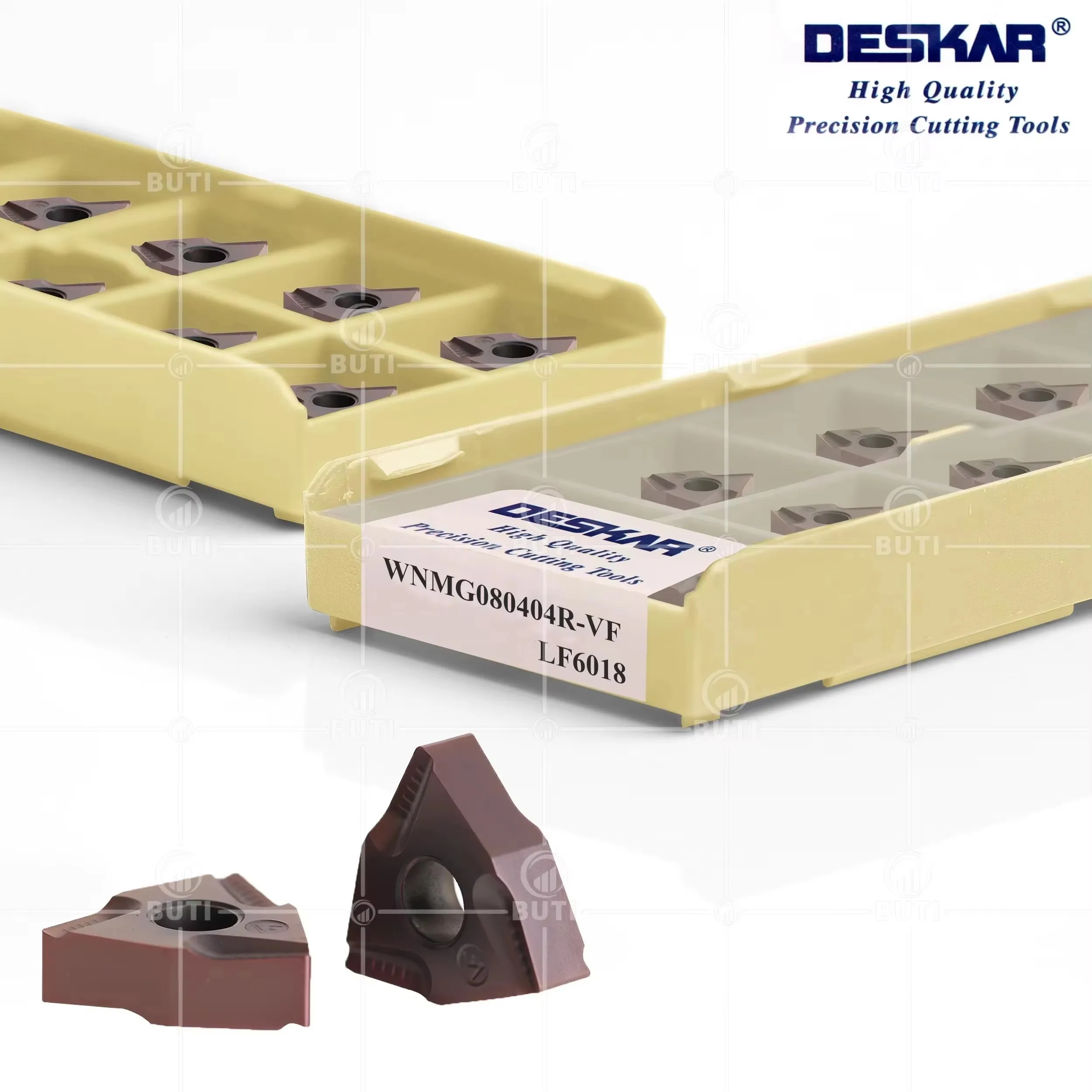 WNMG080404R/L-VF WNMG080408R/L-VF LF6018 DESKAR 100% Original Numerical Control Turning Inserts For Stainless Steel Processing