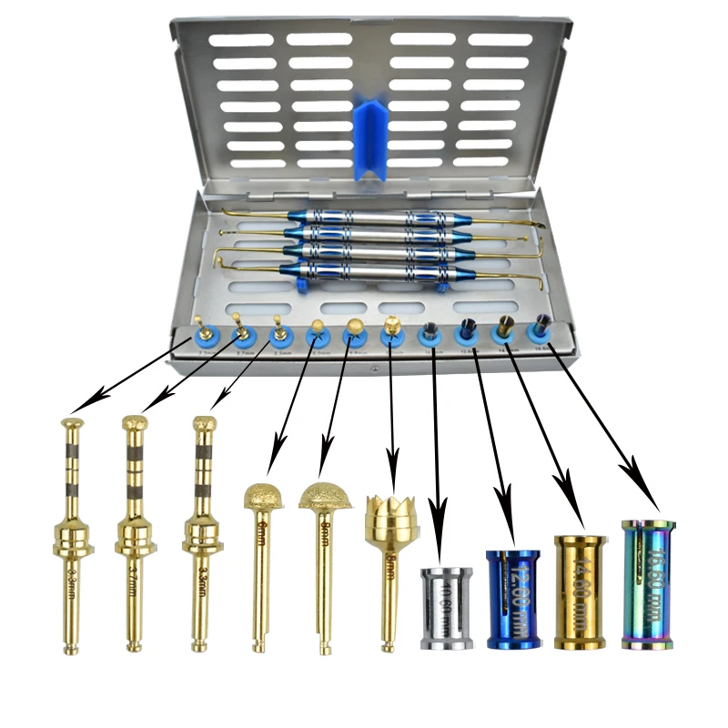 Dental Sinus Lifting Kit Drills Implant Elevation Stoppers Periosteal Separator External Instrument