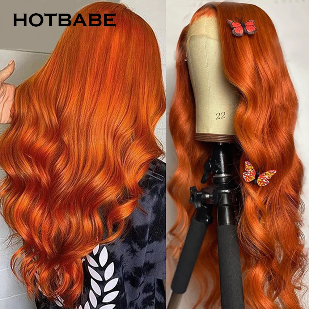 

Ginger 13x4/13x6 HD Transparent Lace Front Wig Brazilian Pre Plucked Body Wave Lace Frontal Wig Glueless 5x5 Lace Closure Wig