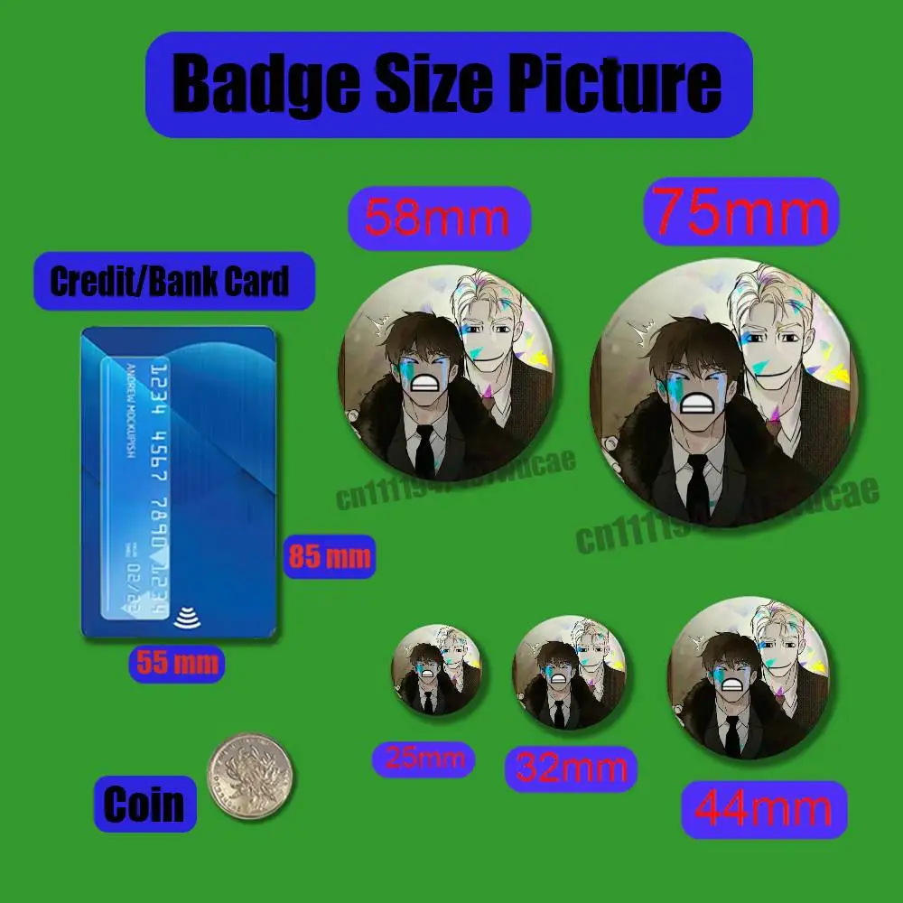 For C-Codename Anastasia Kwon Taekjoo Zhenya Badge Case Custom Pin Insignia Emblem Round 25mm 44mm Laser Film Cover