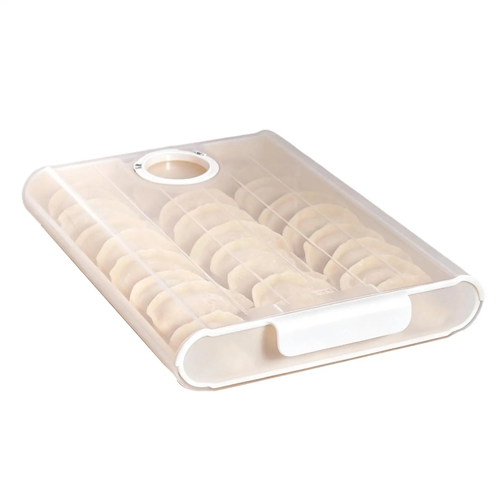 Dumpling Box Containers For Fridge Pull Out Drawer Stackable Non-Stick Freezer Tray Flat Food Storage Containers For Cookies