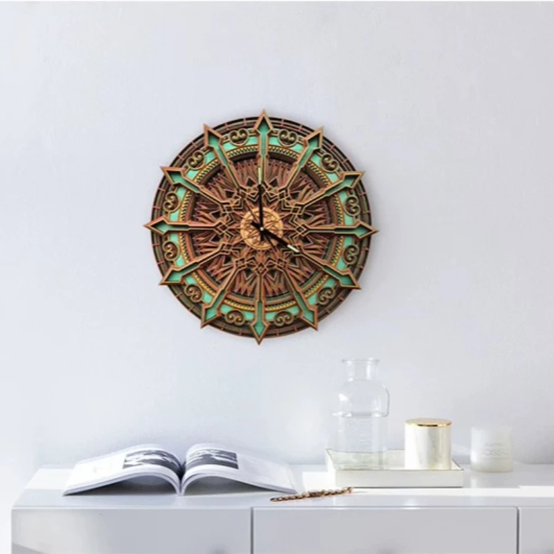 Metal Elegant Unique Wall Clock Green Upgrade Design Bedroom Digital Wall Clock Luxury Vintage Relojes De Pared Home Decor Items