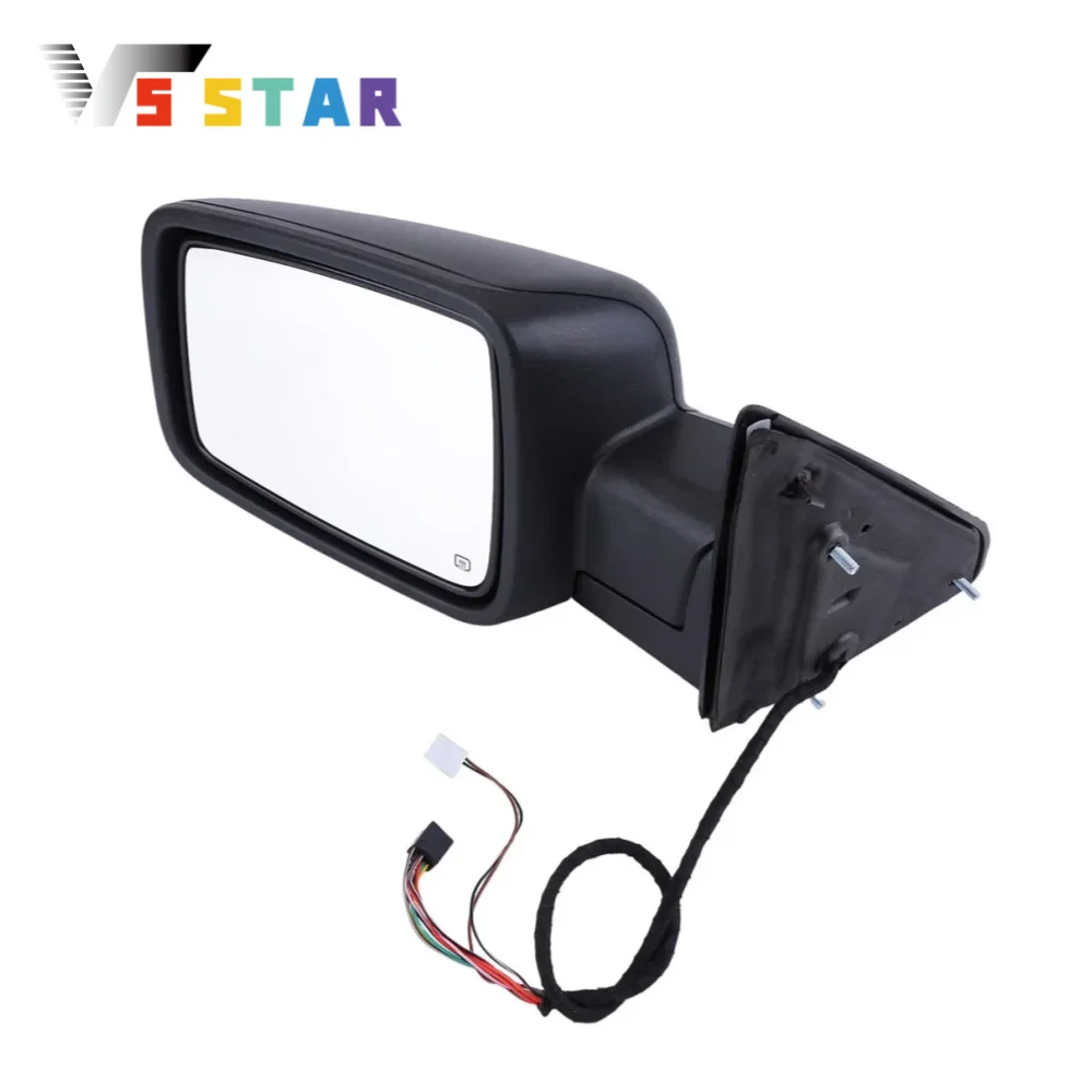 

CH1321355 CH1320355 68096197AF Left Driver Side Manual Fold + Heated + Temp Sensor Mirror For 2013-2019 Dodge Ram 1500 Black