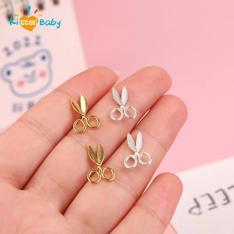 2Pcs/Lot 1:12 Scale Dollhouse Miniature Scenes Hair Cutting Scissors Model For Dollhouse Furniture DIY Toys