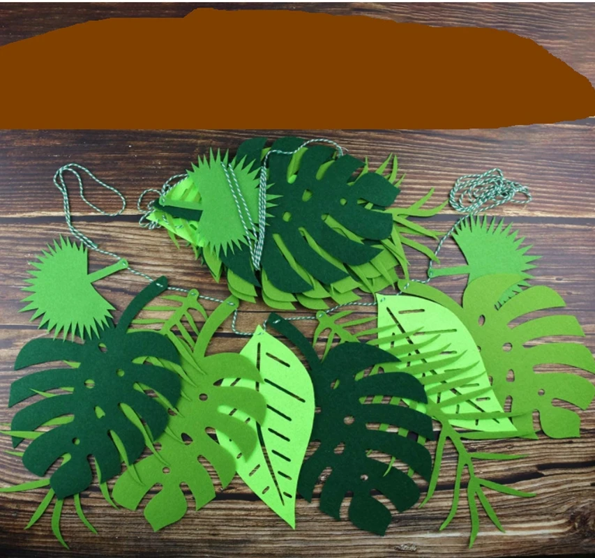 Schildkröte Blatt Dekoration Hawaii Party Sommer alles Gute zum Geburtstag Party Safari Dschungel Tropic Thema Dekor Dinosaurier Thema Parti Dekor – Detail 4