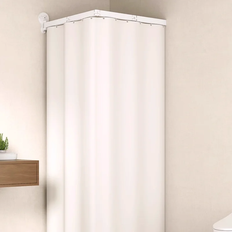 Folding shower curtain invisible non-punching bathroom bath partition toilet dry and wet separation factory price