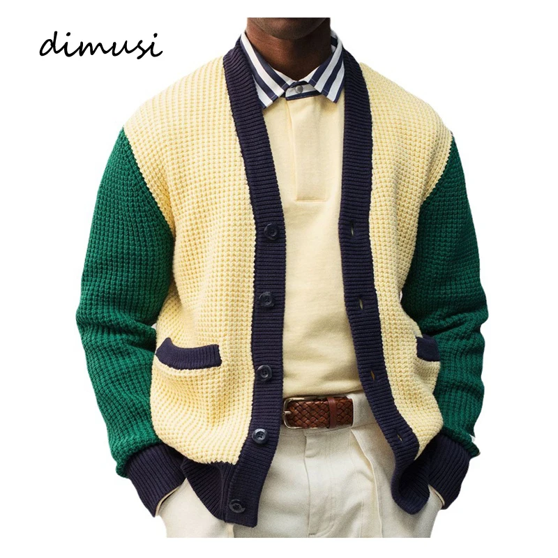 DIMUSI Winter Men's Cardigan Sweaters Fashion Male Knitted Sweater Thermal Coats Casual Man Knitted Cardigan Jackets Clothing