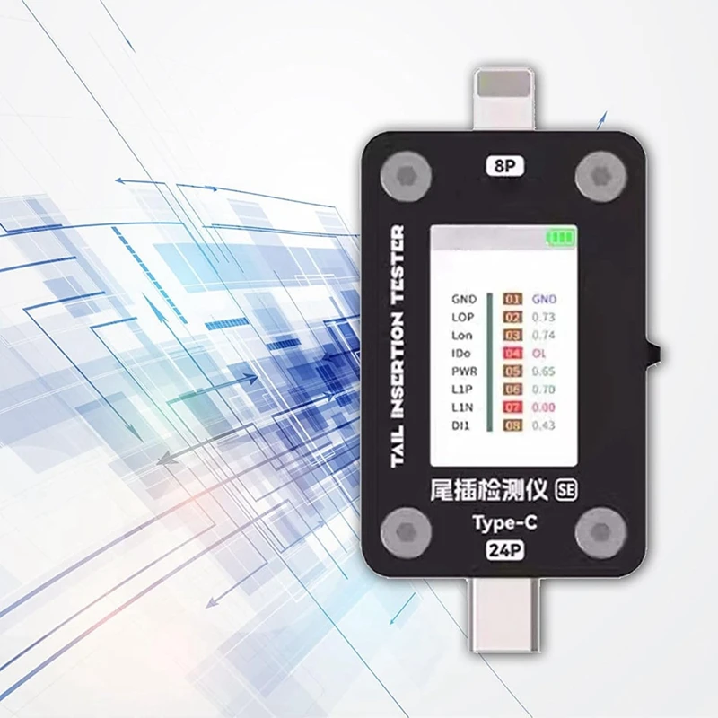 Testador de inserção traseira de série completa com display transparente, instrumentos de detecção automática de inserção traseira, acessório de reparo de telefone