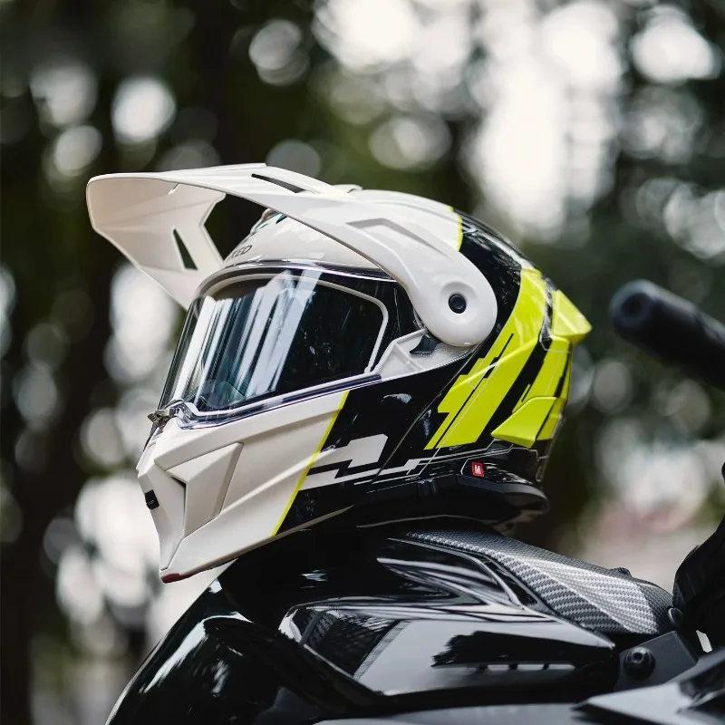 T276 Adventure Motorcycle Helmet Dual Visor Full Face Off Road Motocross Touring Rally Riding Helmet for Men Women