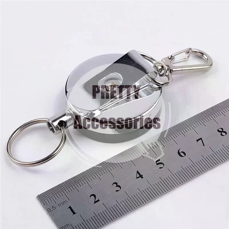 Anti Lost Resilience Steel Wire Elastic Key Chain Recoil Sporty Alarm Key Rings