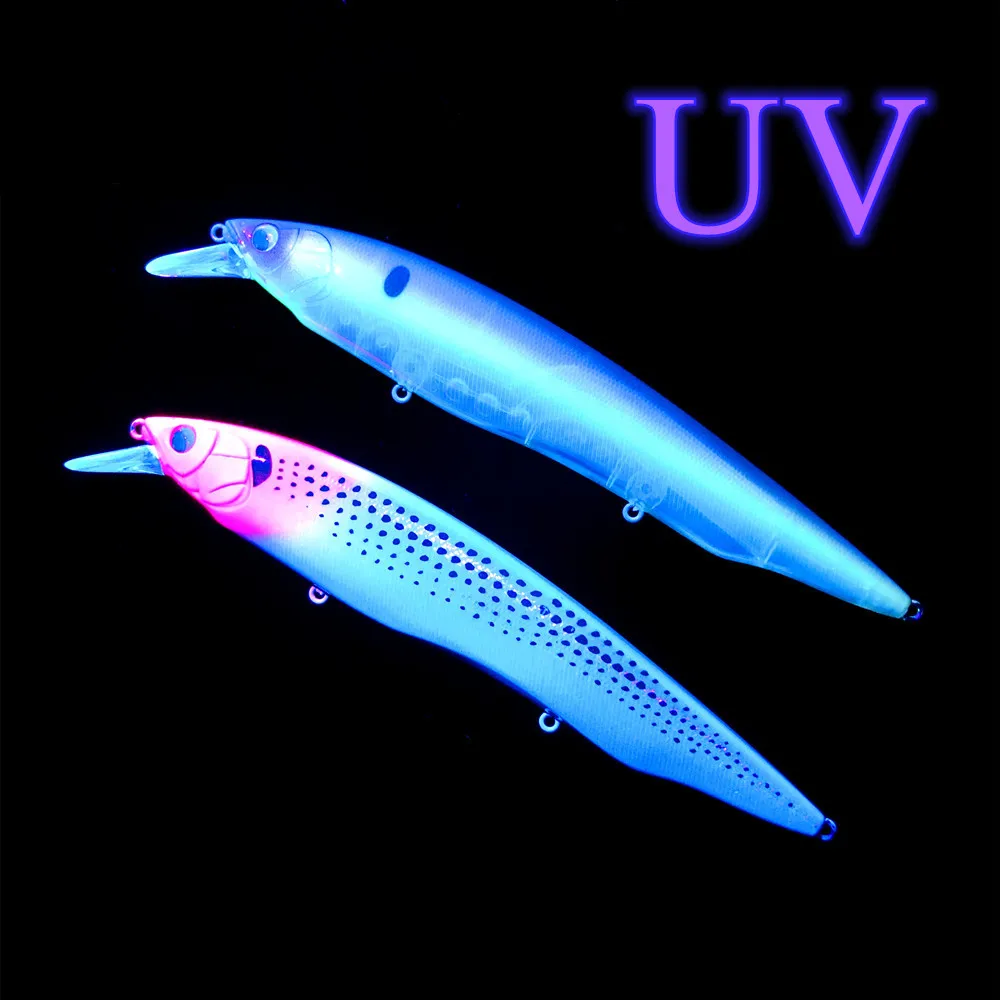 الأخضر العائمة أسماك الصيد إغراء 160 مللي متر 32 جرام Jerkbait الخرز الاصطناعي الصلب Wobblers عمق 0.5 ~ 1 متر ل باس بايك معالجة