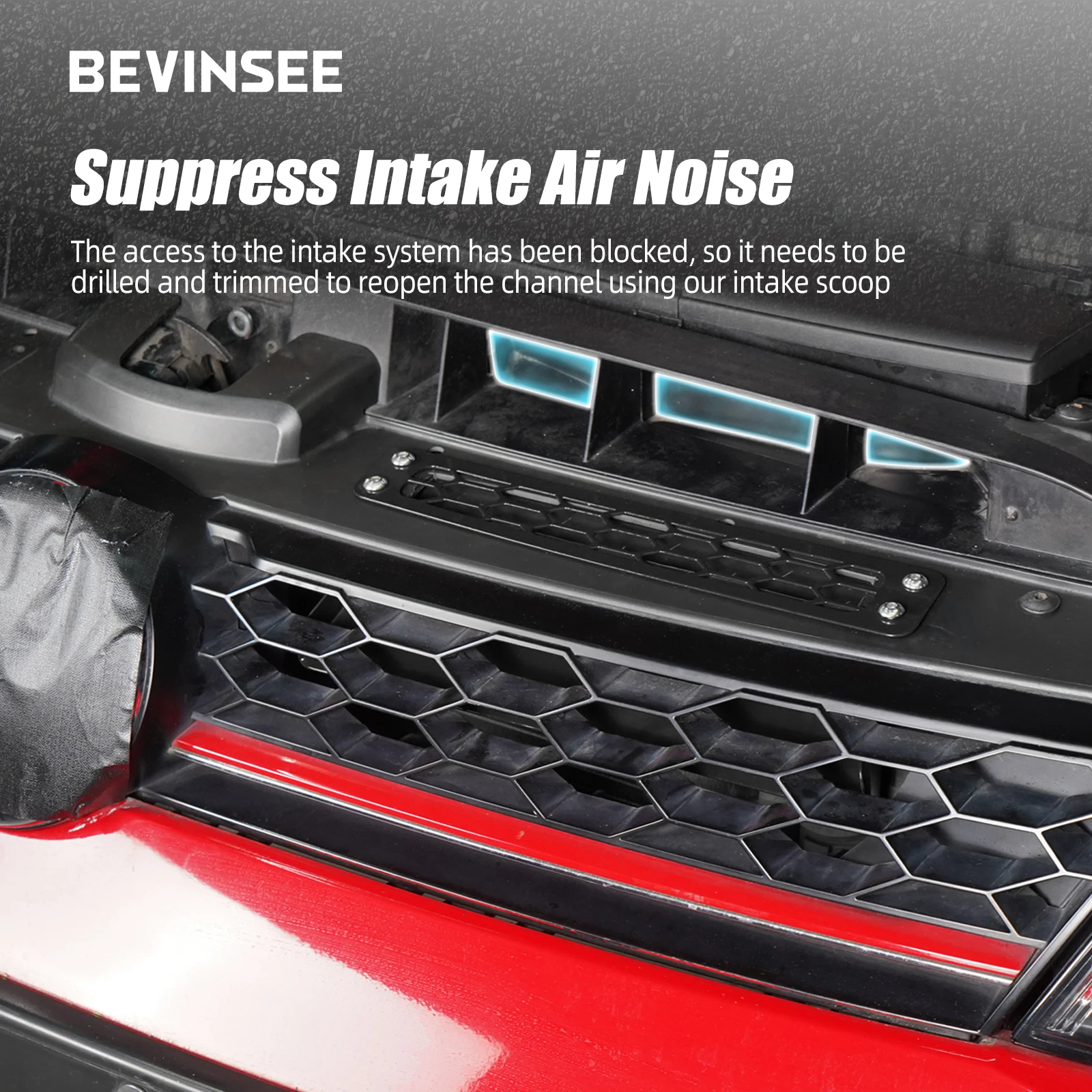 BEVINSEE Dynamic Air Inlet Scoop Kit for VW for Golf MK7 MK7.5 1.4 GTI R for Audi S3 8V