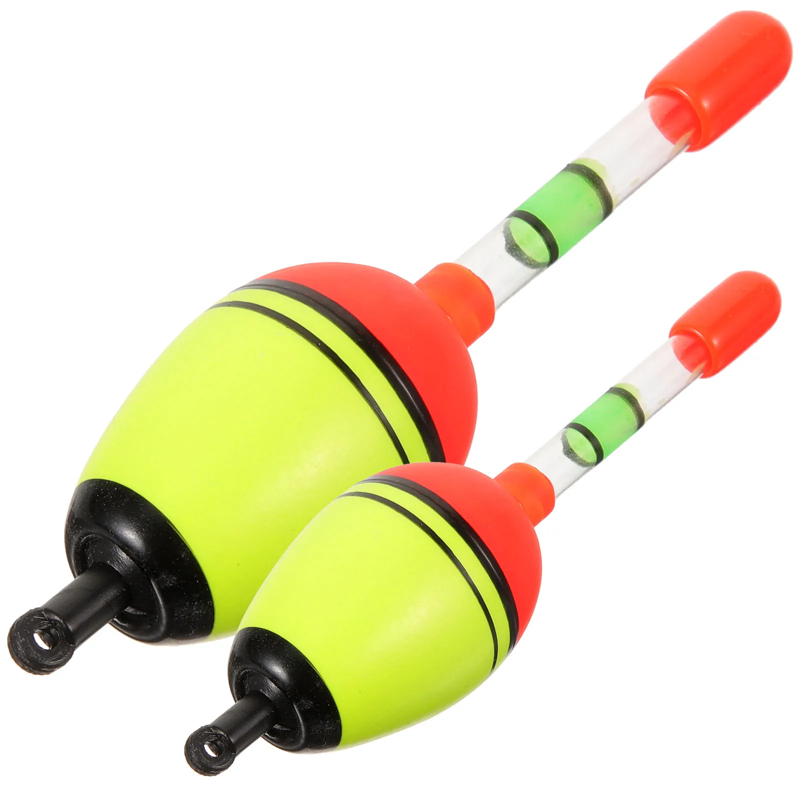 

2pcs Fishing Floats High Sensitivity Firm Connection Transparent Plastic Buoy Elastic Rubber Coating Strong Tension