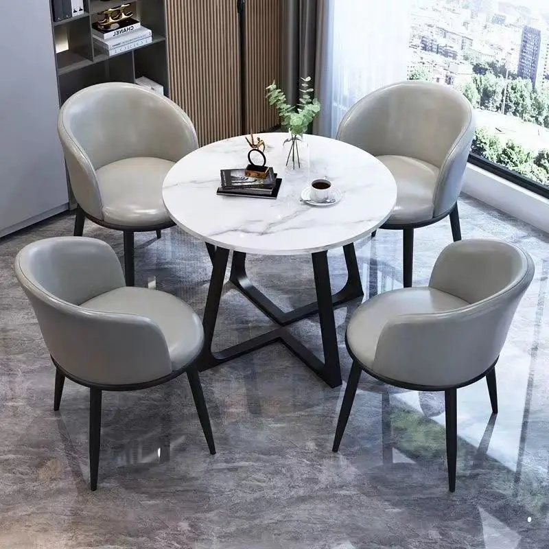 

Italian light luxury negotiation dining table and chair combination, sales office, leisure reception, small family, modern and s