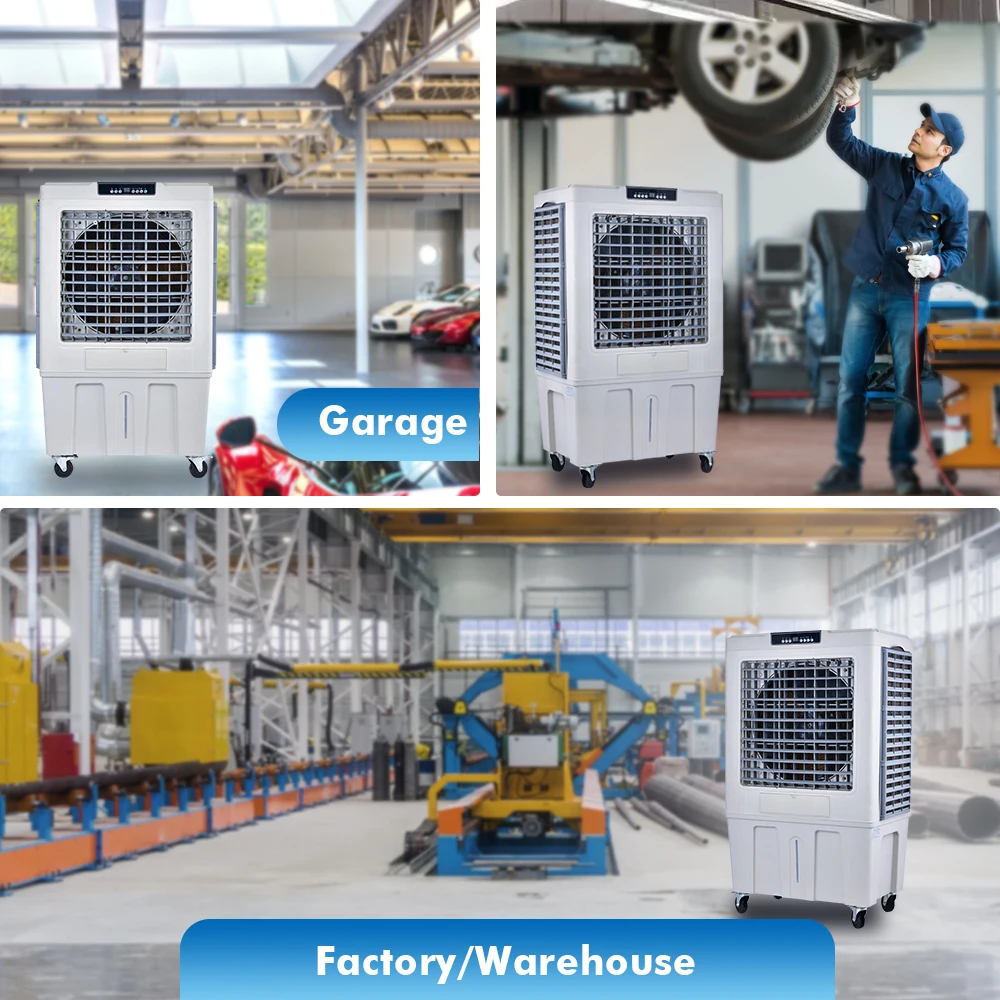 Ventilador de refrigeración eléctrico inteligente 20000m3/h Climatizador evaporativo Industrial ventilador exterior evaporador enfriador de aireación