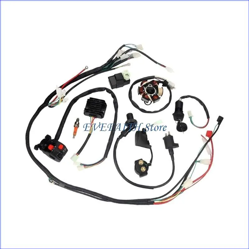 

124B Easy Install Complete Modular Wiring Harness CDI for GY6 125CC 150CC Motorcycles DIY Friendly No Special Tools Needed