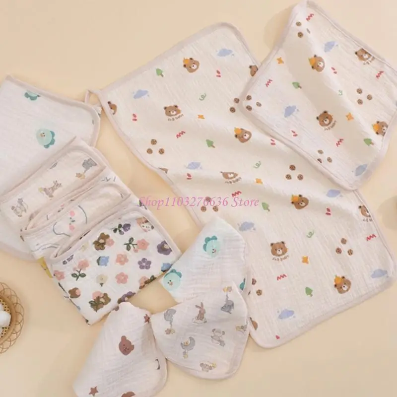 

R6FD Детская мочалка, хлопковое полотенце для слюны, нагрудник для кормления, мягкое полотенце для кормления, продукт для