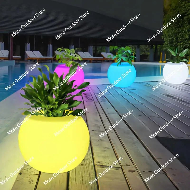 

Outdoor Luminous Flower Pot Lawn Light Solar Waterproof Villa Garden Courtyard Decoration Balcony Flower Stand Ambient Light