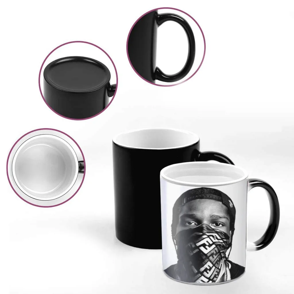 Rapper A-Asaps R-Rockys Classic Vintage Friends Birthday Gifts Color Changing Magic Ceramic Creative Coffee Mugs Tea Cups