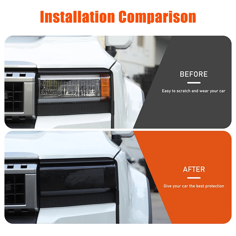 

ABS дымчатый черный автомобильный фонарь, накладка на заднюю лампу, защитная наклейка для Toyota Land Cruiser 250 Prado LC250 2024 2025 + аксессуары