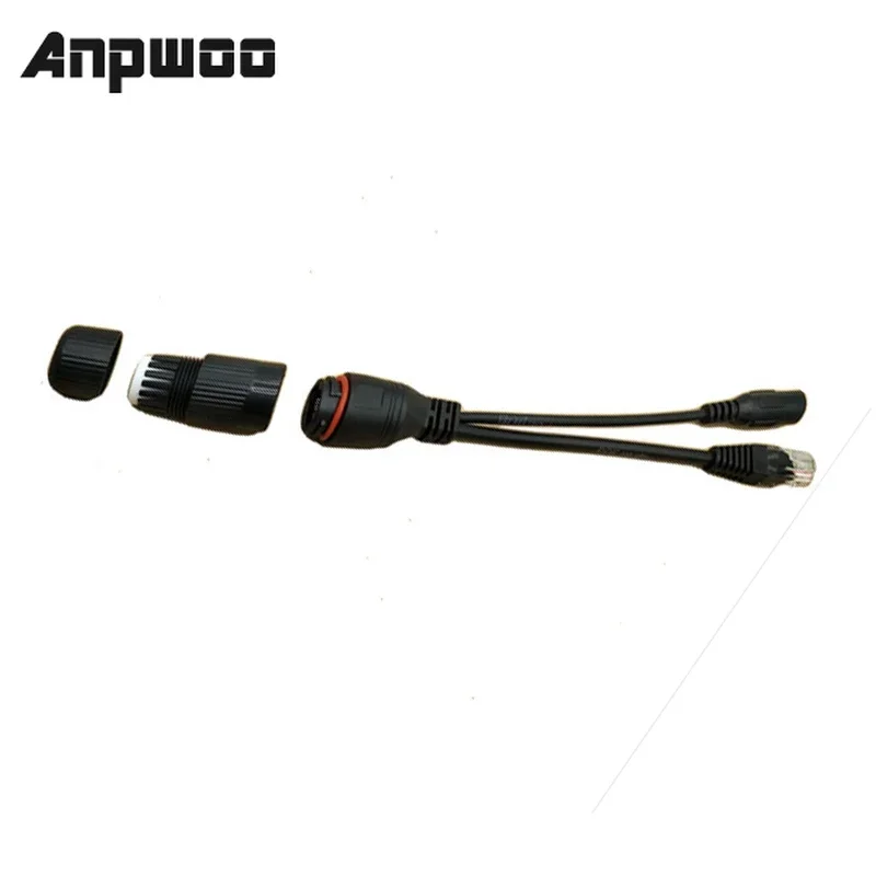 ANPWOO POE Injector Splitter, Cabo Conector, 12V, 5.5x2.1mm, PoE, 5Pcs