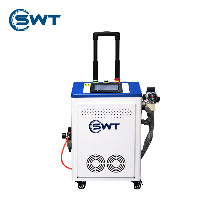 

Portable Air-Cooled Pulse Laser Cleaning Machine 100W 200W 1000W Fiber Laser for Metal Paint & Rust Stone Wall Graffiti