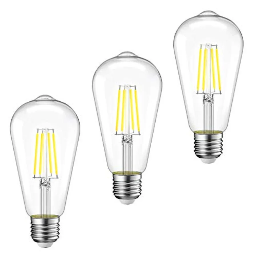 

Dimmable Vintage Edison Led Bulb, Antique 40W Led Edison Bulb, E26 Light Bulbs 400 Lumens Natural White 4000K, Pack of 3
