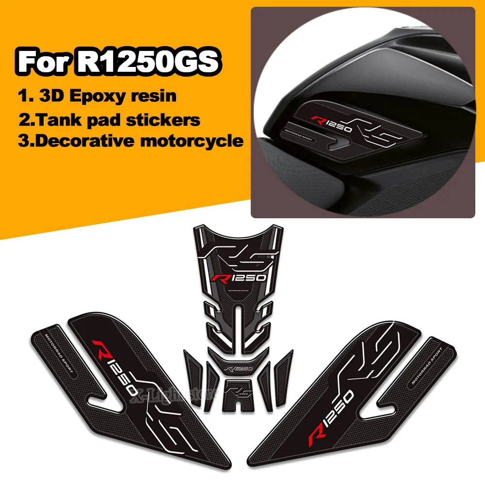 

For BMW R1250RS R 1250 RS R1250 NEW Motorcycle Tank Pad Protector 3D Gel Paint Protection Stickers Kit