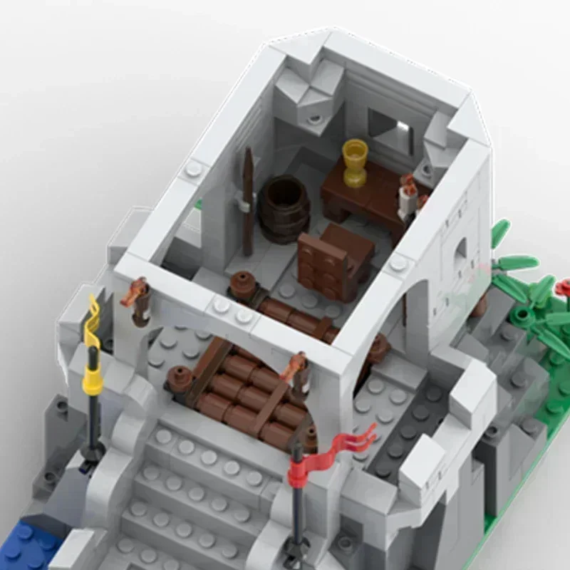 Moc tijolos de construção fortaleza militar modelo medieval torre castelo tecnologia blocos modulares presente brinquedo natal diy conjuntos montagem