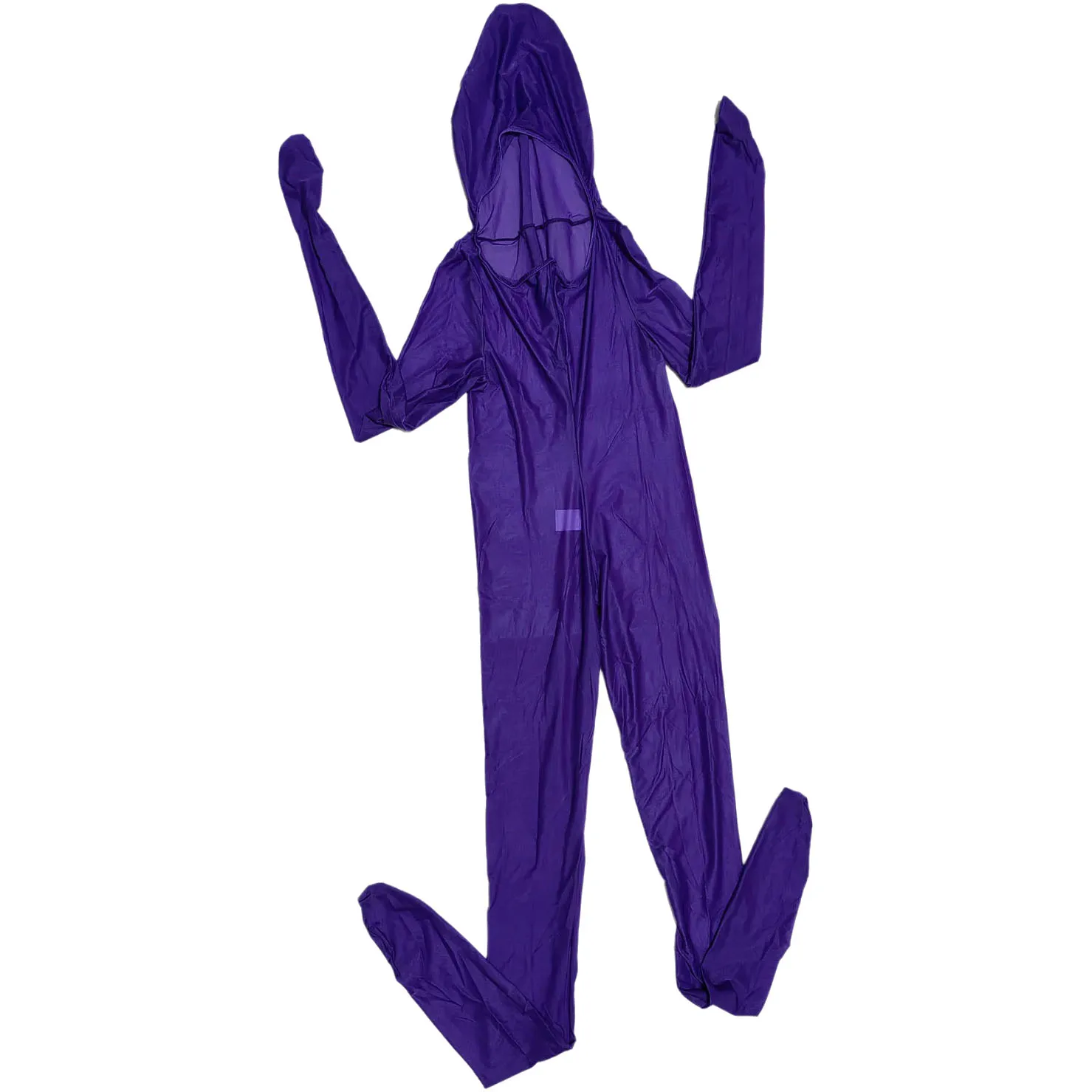 

M XL Hooded Nylon Zentai Catsuit Glossy Shiny Bodystocking Crotchless Encased Hand Bodysuit Tights Leotard Conjoined Jumpsuit