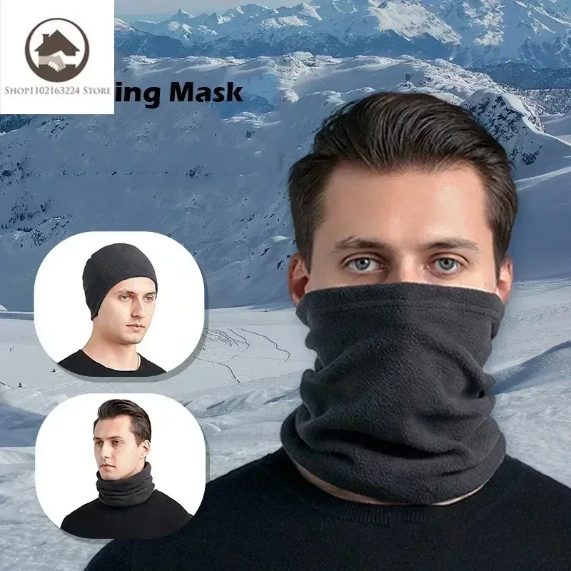 

Fleece Neck Warmer for Men Windproof Cycling Motorcycle Hoods Bandana Mask Face Cover Hiking Scarves Cold Ski Warm Mask Hot Neck