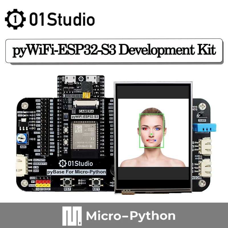 

01Studio pyWiFi- ESP32-S3 AI Machine Vision Development Demo Embedded Board MicroPython IOT WiFi Programming Develop Wireless