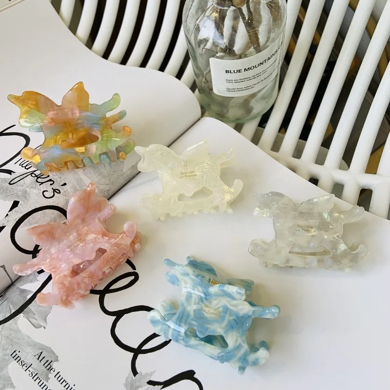 

NEW Merry-Go-Round Hair Claw Childhood Memories Unique Design Acetate Hair Claw Clips Hair Accessories for Women Girls