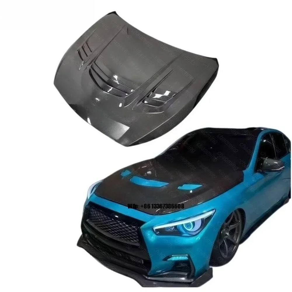 

High Quality Carbon Fiber Hood with 6 Vents for Infiniti Q50 New Model