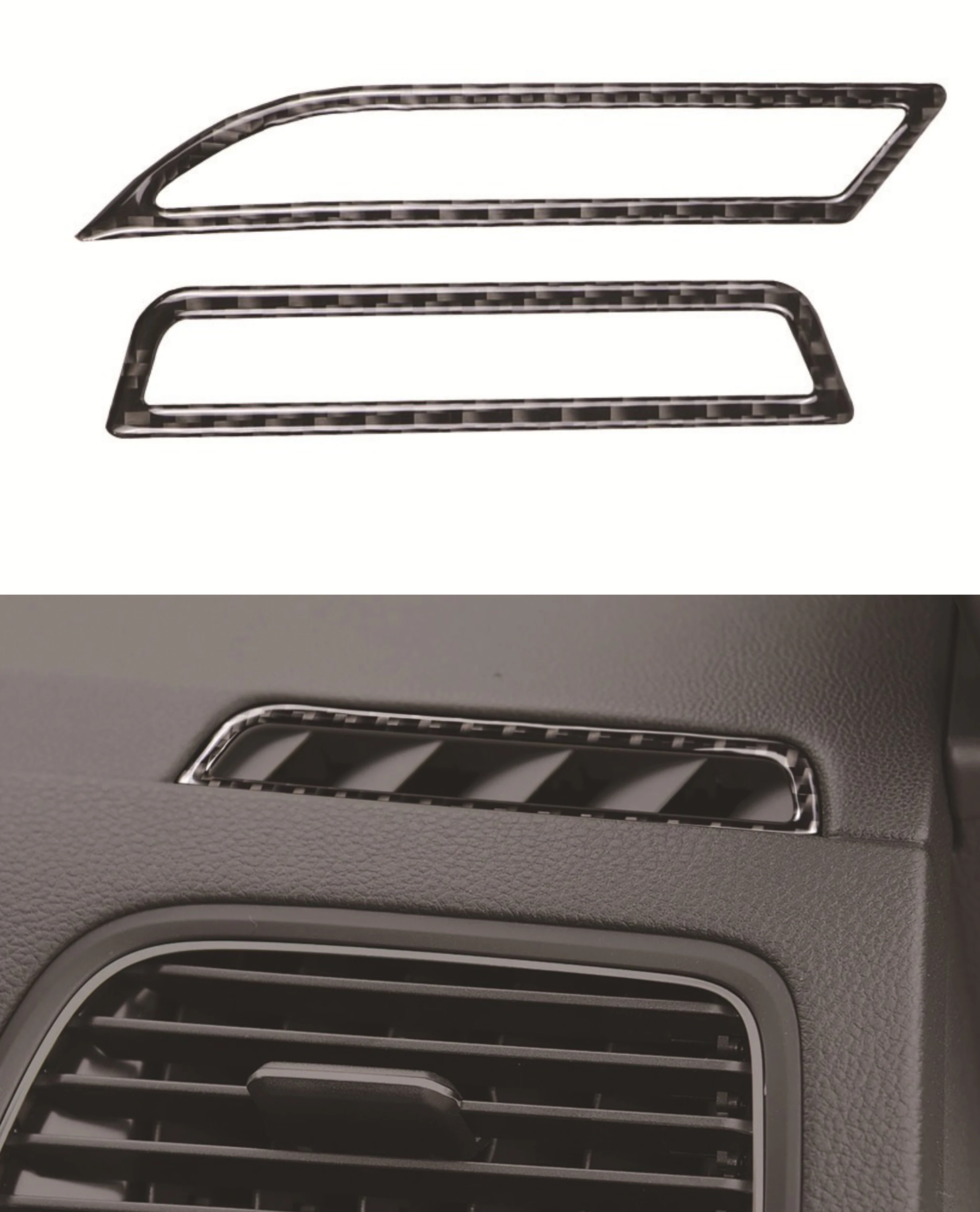 

Dashboard Air Vent Frame Cover Air Outlet Sticker Trim For Vw Golf 7 Mk7 2013-2017 Car Accessories Carbon Fiber