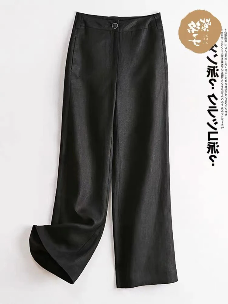 夏の新作 スリーワイドレッグパンツ レディース ゆったり カジュアル 薄手 無地 細身 ストレート チューブ リネン マキシ丈パンツ