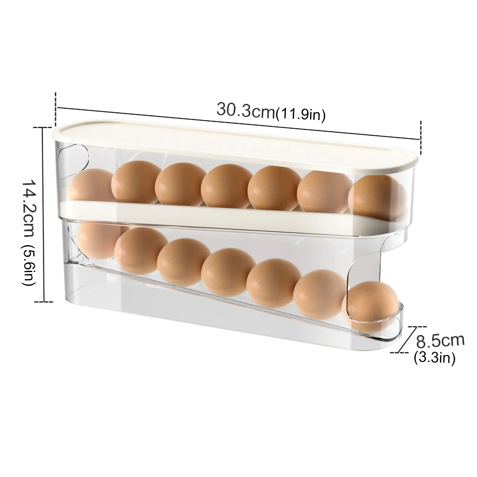 Refrigerator Egg Storage Box Automatic Scrolling Egg Holder Household Large Capacity Kitchen Dedicated Roll Off Egg Storage Rack