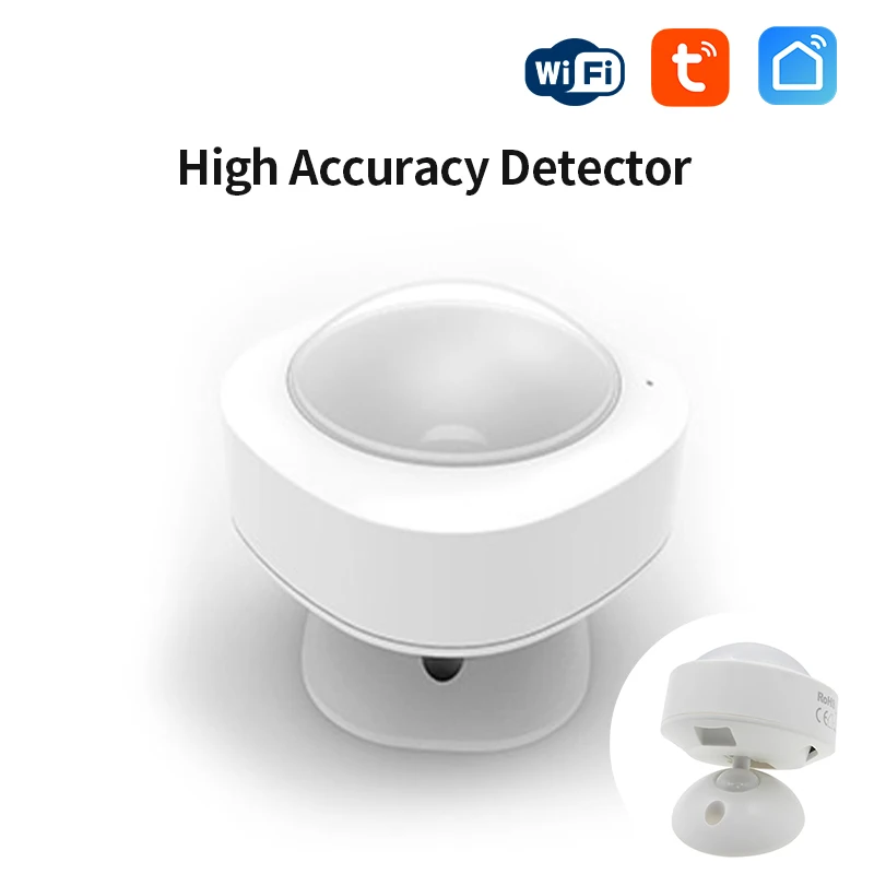 

【2PCS on sale】Wi-Fi High Accuracy Motion Sensor Tuya Smart Life Alarm System for Home Security Scene Linkage PIR Motion Sensor