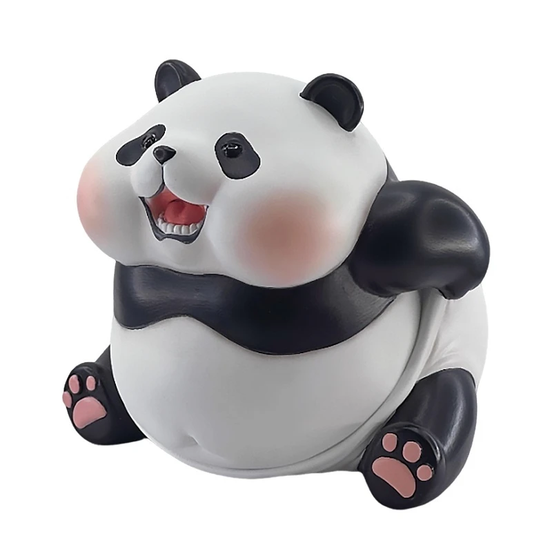 Figurka Panda Kuku Handmade, Panda na Dietie, 3. Seria, Modne Zabawki, Urocza Dekoracja na Biurko, Prezent Urodzinowy dla Fanów