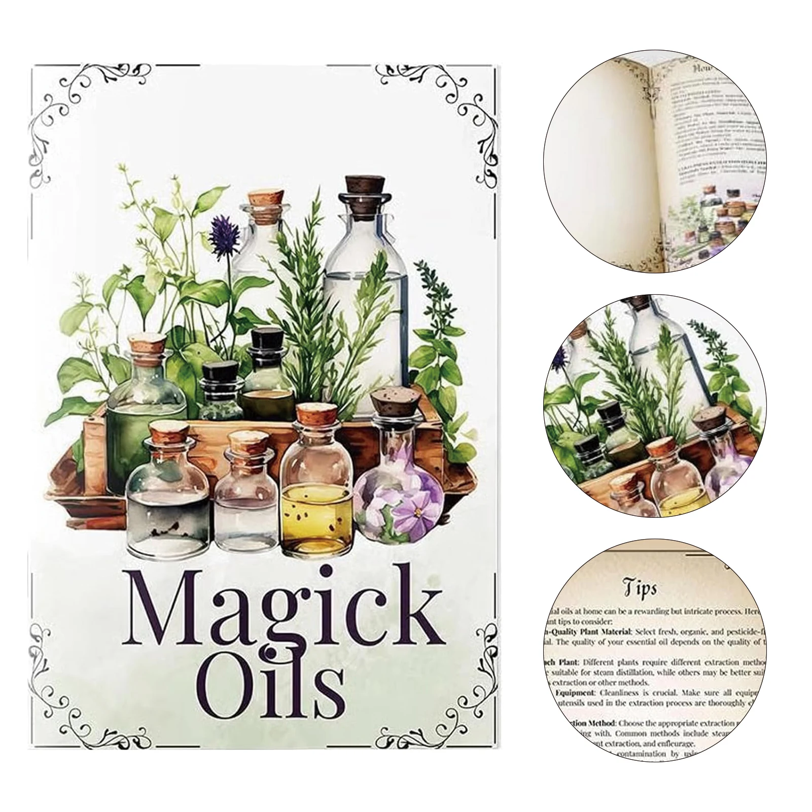 Kitchen Witches Spell Guidebook Explain the Properties of the Magic Oil Ideal Gift for Magic Enthusiast