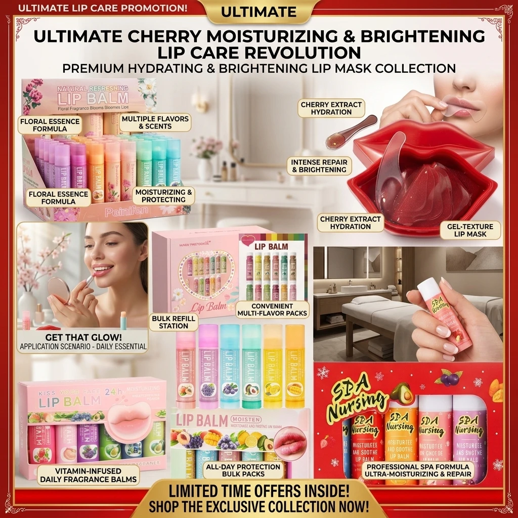 6/24pcs Assorted Fruit Flavor Lip Balm Set - Hydrating, Nourishing & Prevents Chapped Lips - Care for Dry Lips & Fine Lines